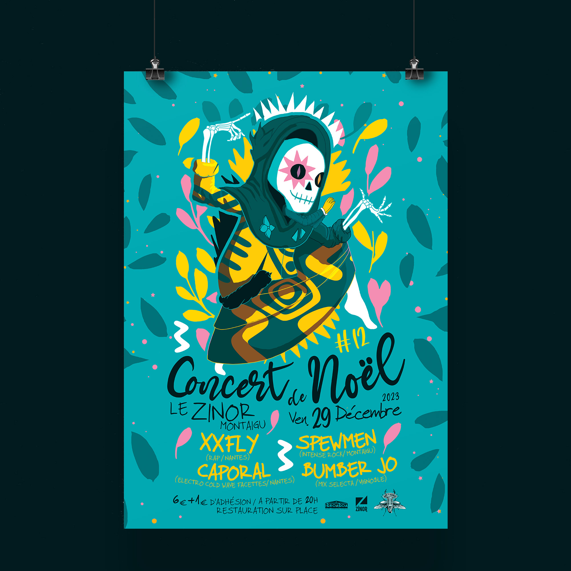 Affiche de concert Quetzal Snakes + Miët